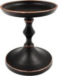 Aluminum Metal Decorative Pillar Candle Holder Antique Bronze for Candles or Display, 5” High - Ideal for Weddings, Parties, Events, Home Decor, Gifts, Elegant