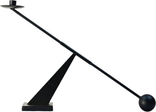 Black Metal Modern Candle Holder Candlestick Holders Decorative Candle Stand, Tapered Candle Holders Home Decoration 19 inch