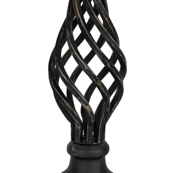 Pillar Candle Holder – Vintage Metal with Weighted Non-Slip Base & Anti-Tip Design, Fits 3" & Under Pillar Candles, for Home, Wedding, Party, Dining, Anniversary (Black-Large Size)